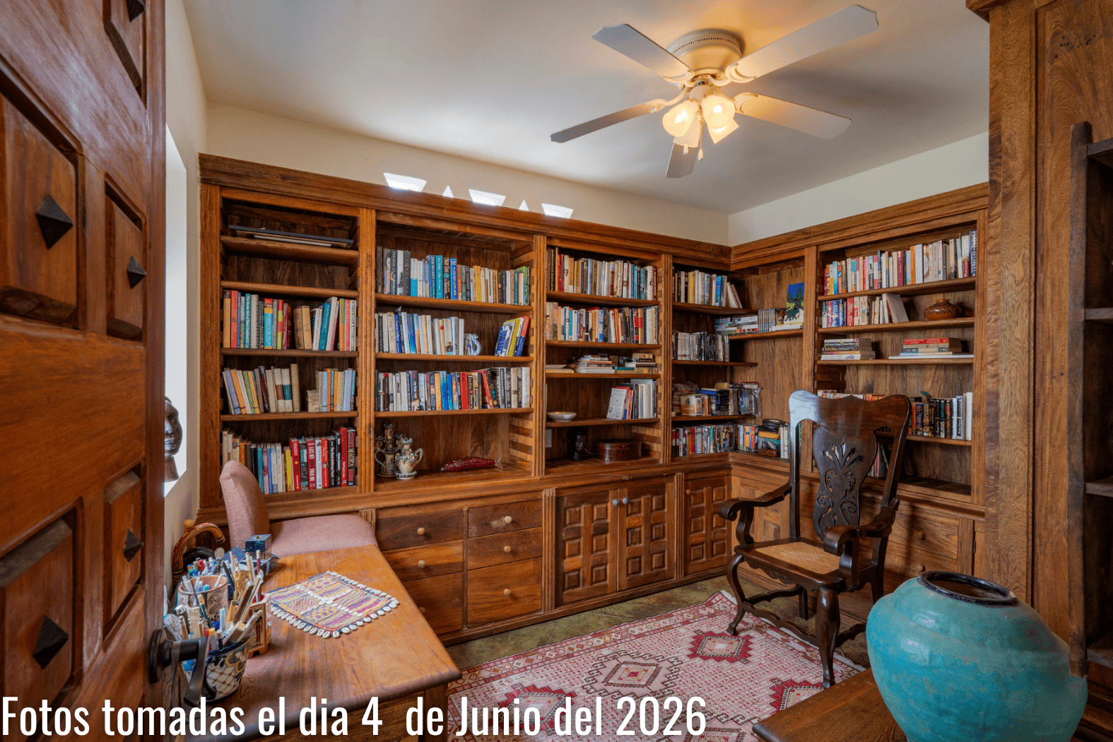 006 Library Office with Parotta Cabinets (1)