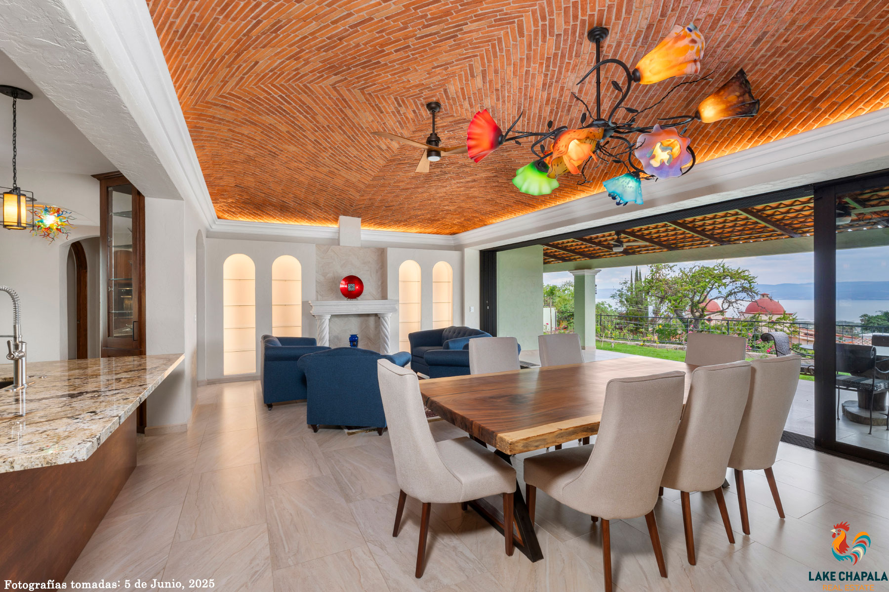 03 Open Concept Kitchen, Living, Dining Leads ALL with Lake View