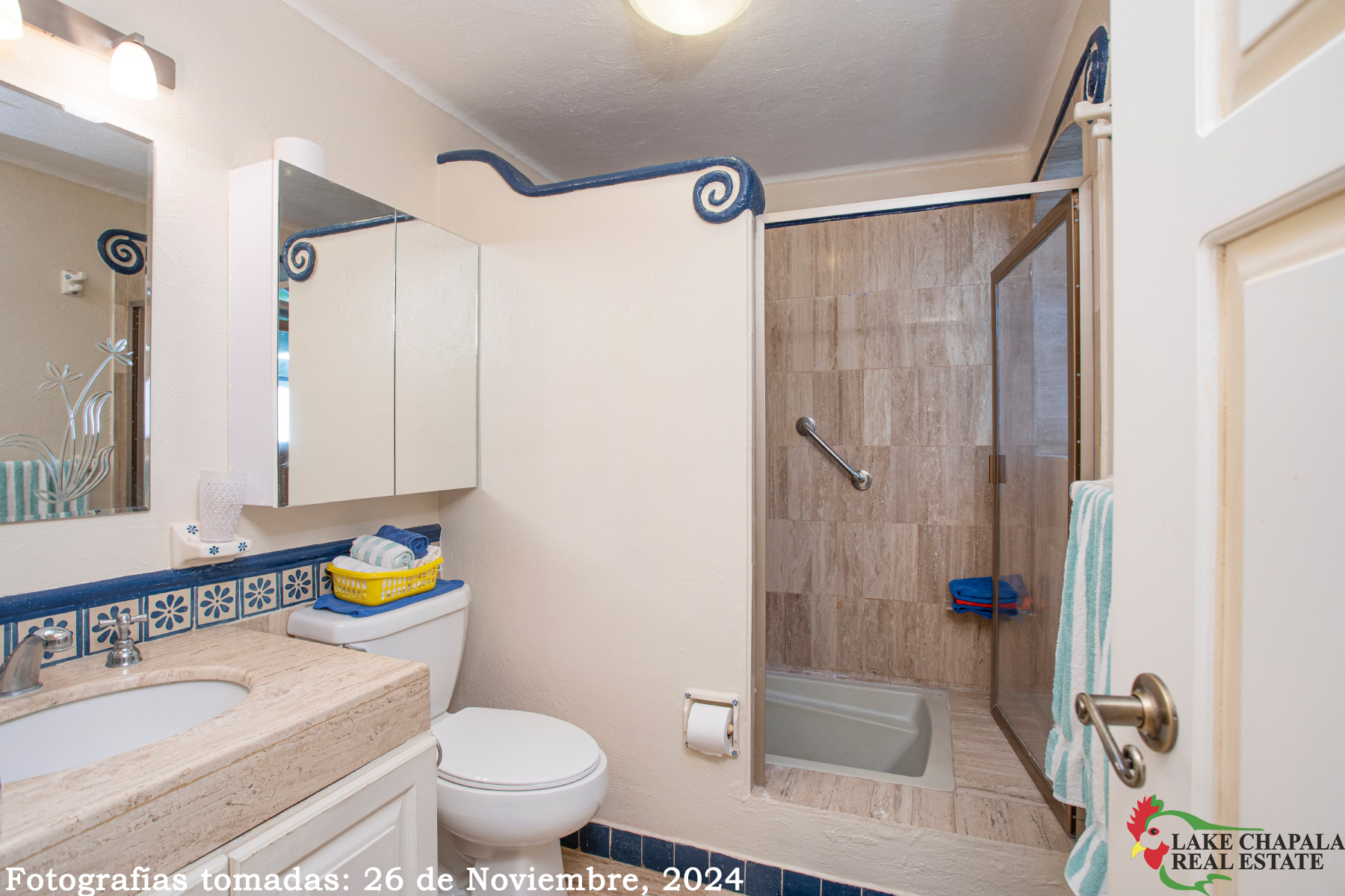 10 Master Ensuite Bath with Sunken Tub Shower and Mexican Charm