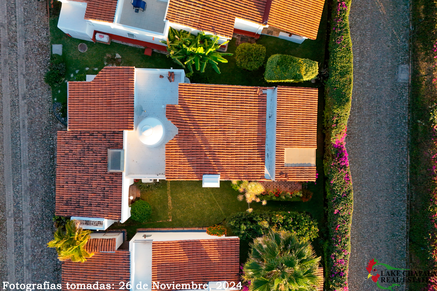 16 Red Clay Tile Roofs on the House and Terraces and Generous Gardens