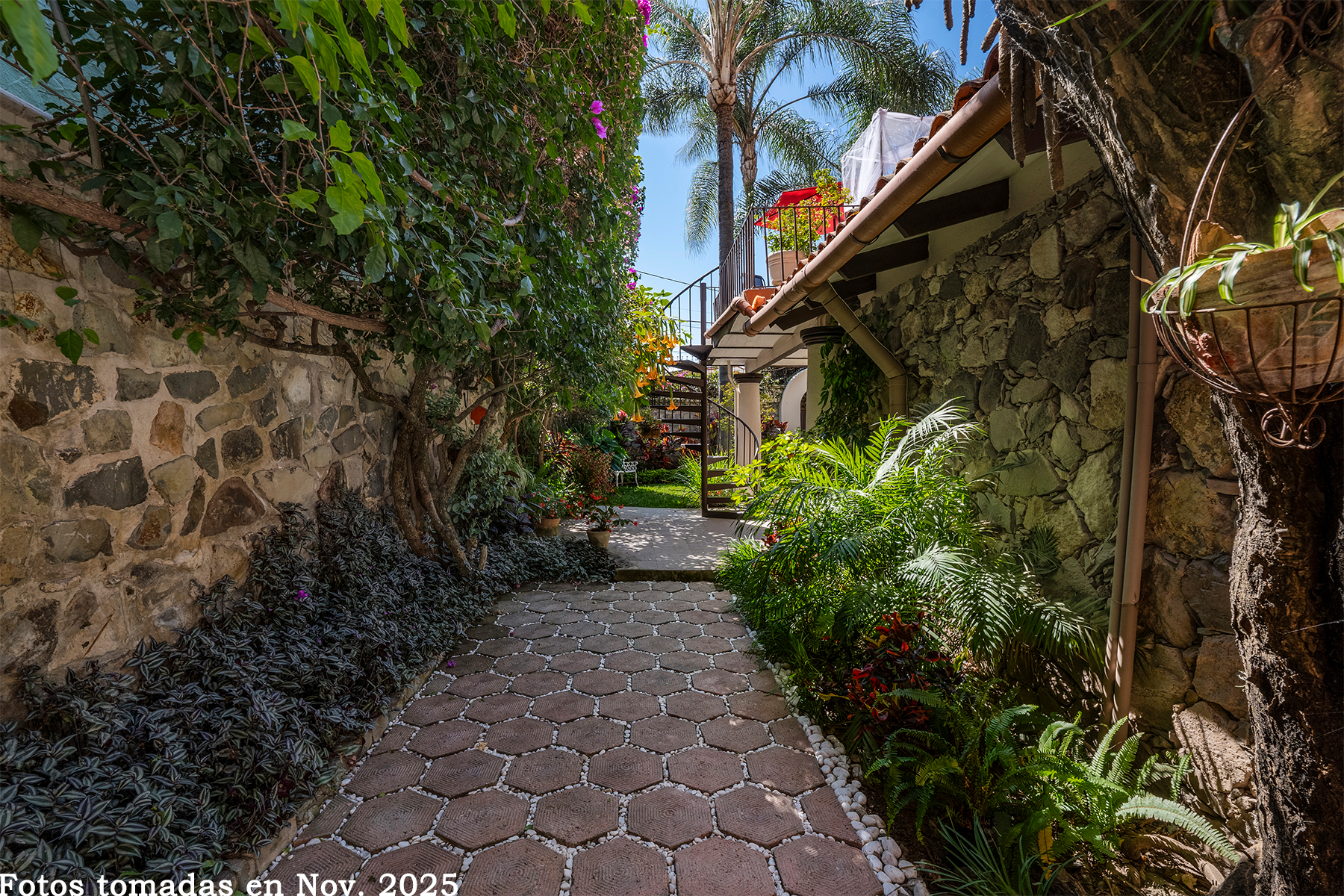 14 Side Garden Leading to the Entry Garden and Outdoor Living Terrace