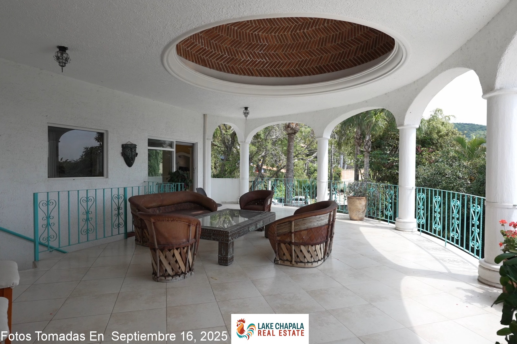 013 Second Floor Rotunda Terrace with Cupola Dome Features Mountain and Garden Views