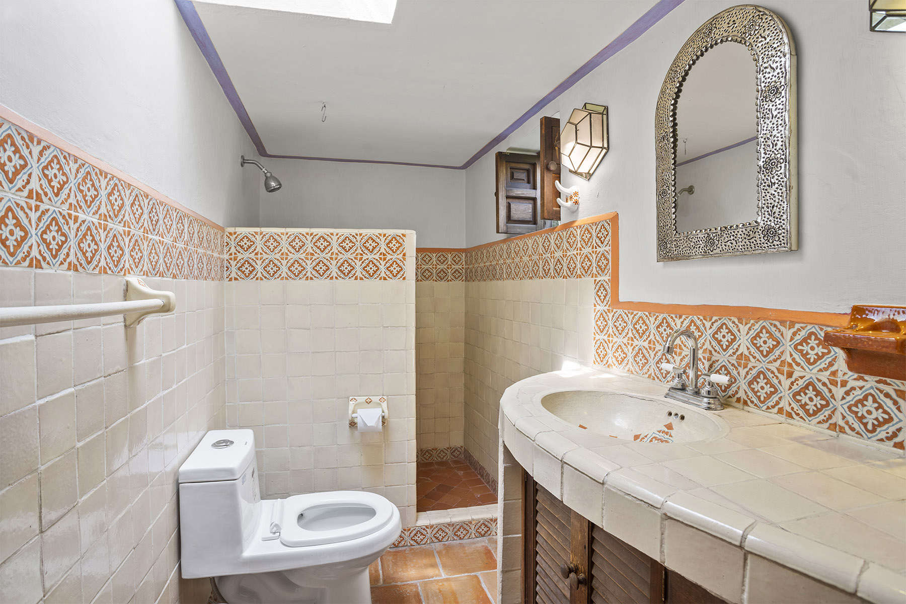 17 Full Bath with Colorful Mexican Tile